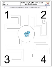 okul öncesi Doğru Sayıya Çiz